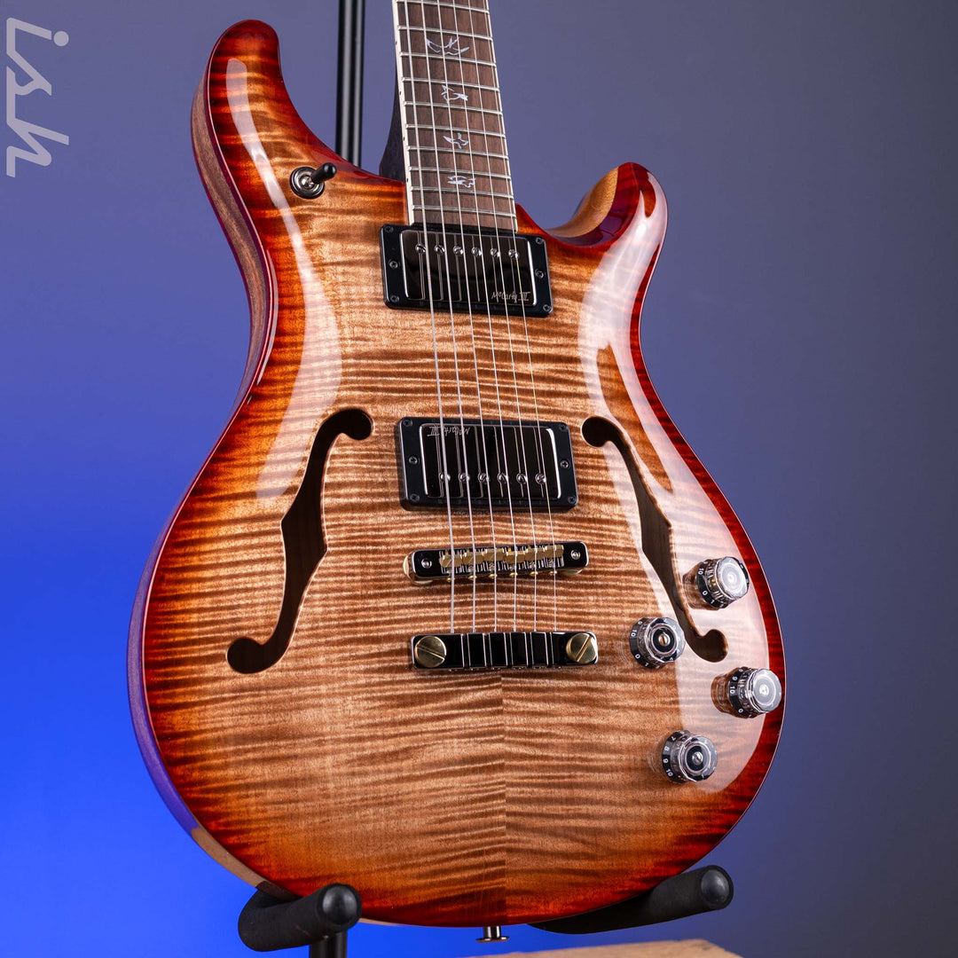 PRS Wood Library Hollowbody II 594 10-Top Brazilian RW Fretboard Autumn Burst Custom Color