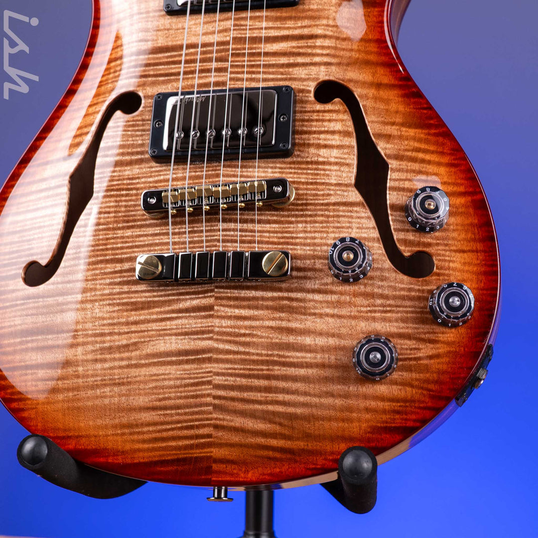 PRS Wood Library Hollowbody II 594 10-Top Brazilian RW Fretboard Autumn Burst Custom Color