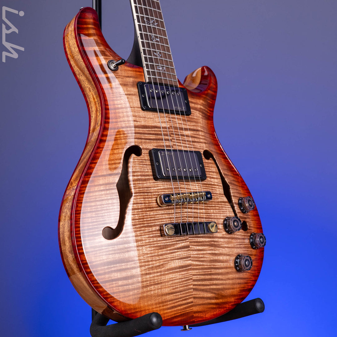 PRS Wood Library Hollowbody II 594 10-Top Brazilian RW Fretboard Autumn Burst Custom Color