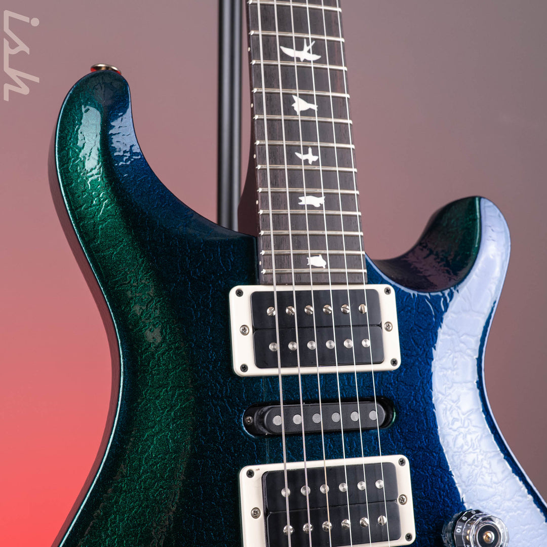 PRS CE 24 Special Green to Blue Colorshift Crackle w/ Black Satin Neck Sprayer&