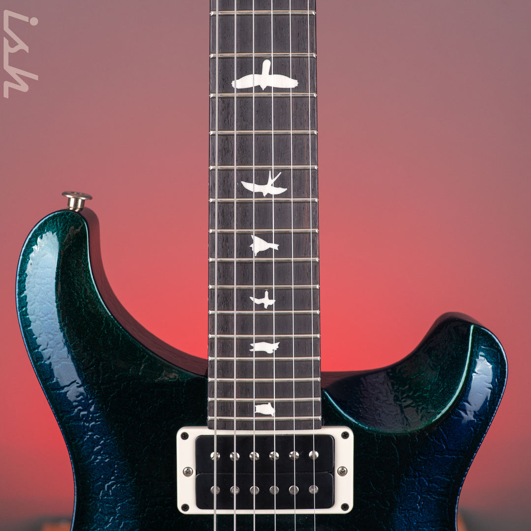PRS CE 24 Special Green to Blue Colorshift Crackle w/ Black Satin Neck Sprayer&