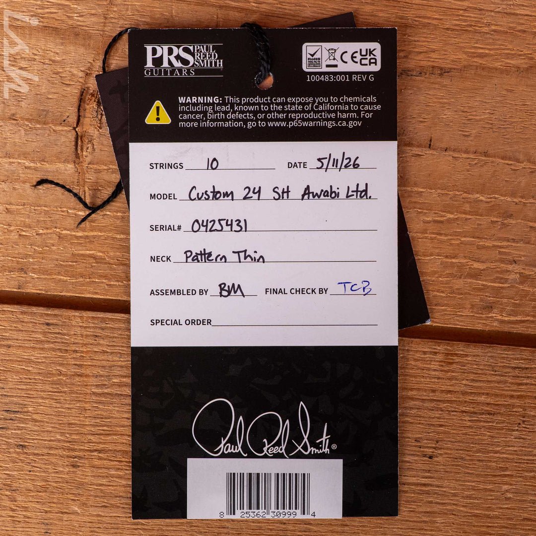 PRS Wood Library Custom 24 Semi-Hollow Flame Artist Top Natural