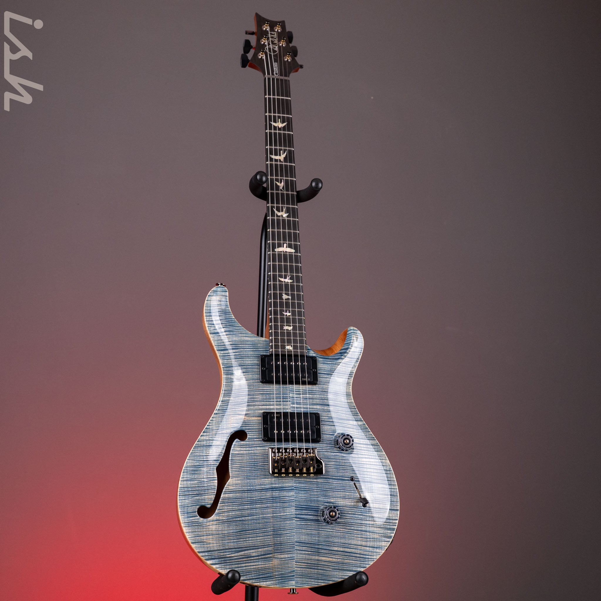 PRS Wood Library Custom 24 Semi-Hollow Flame Artist Top Faded