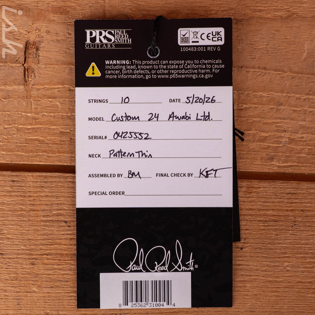 PRS Custom 24 Quilt Artist Top Indigo