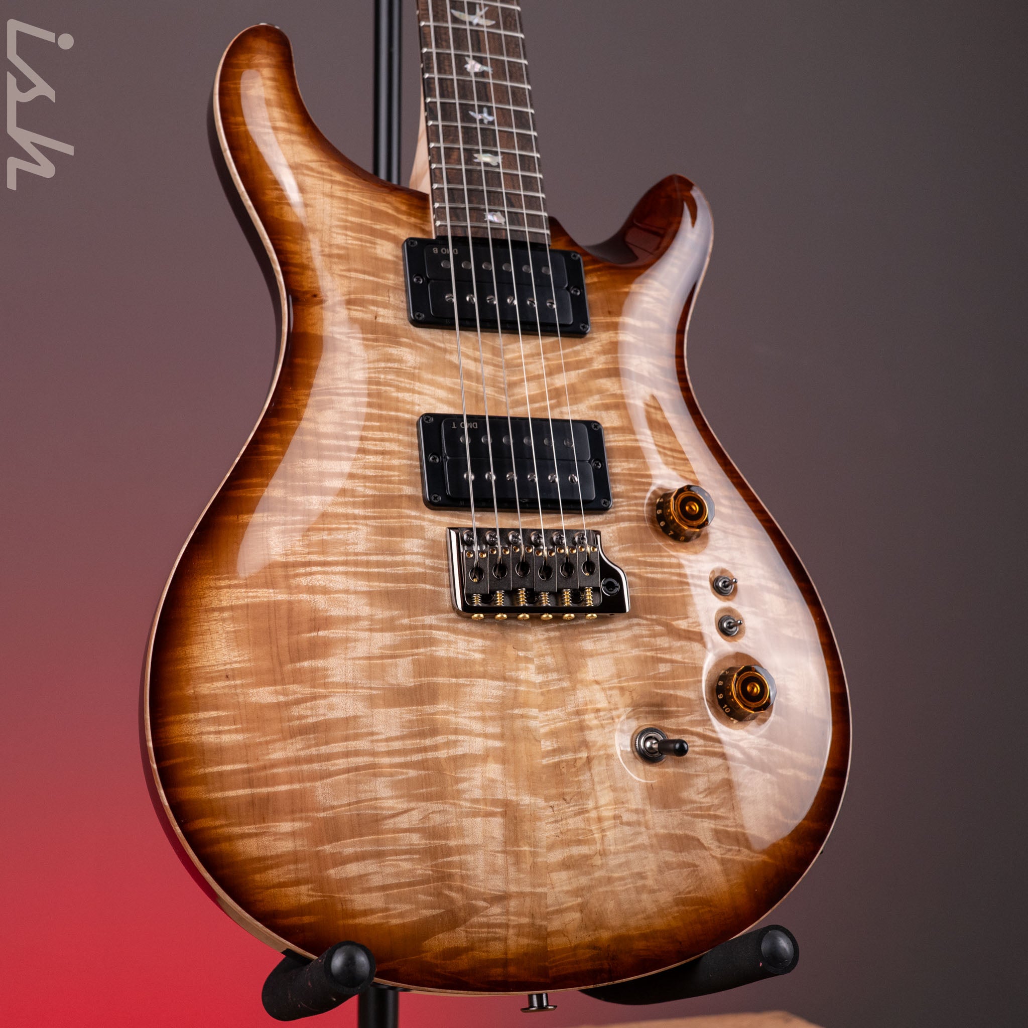 PRS Wood Library Custom 24-08 10-Top DMO Natural Smokeburst – Ish