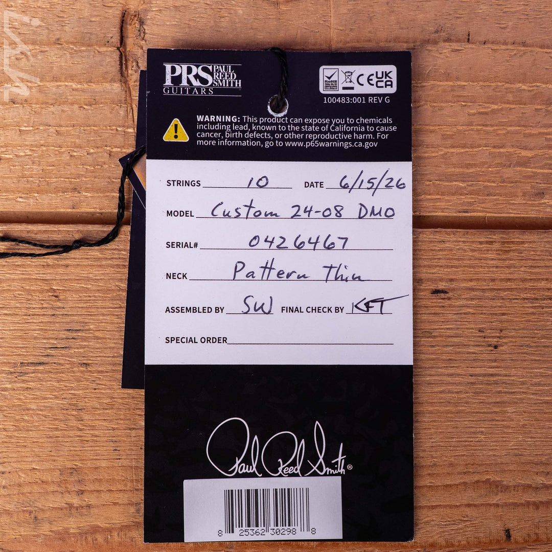 PRS Wood Library Custom 24-08 10-Top DMO Sage
