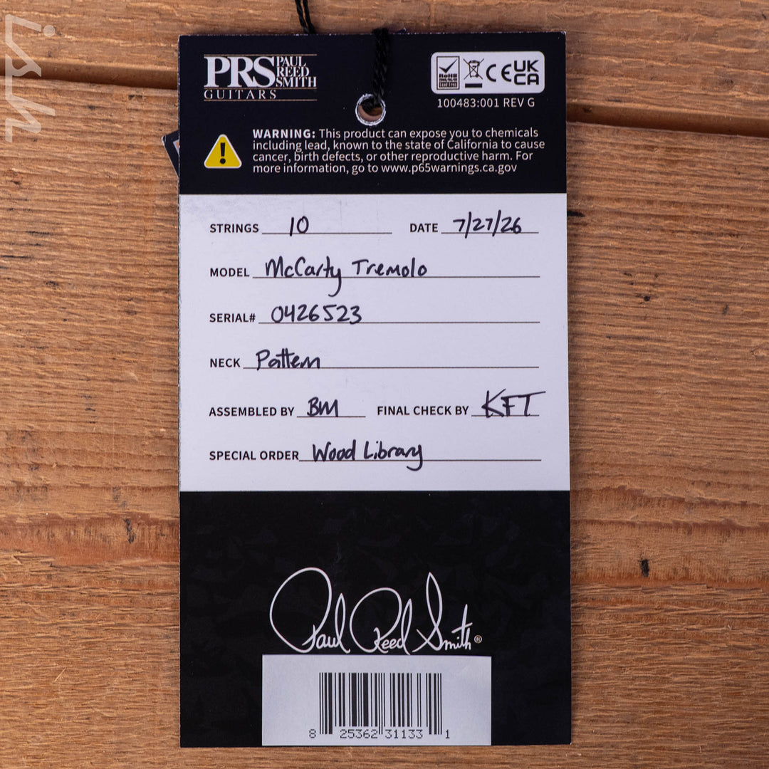 PRS Wood Library McCarty Tremolo 10-Top &