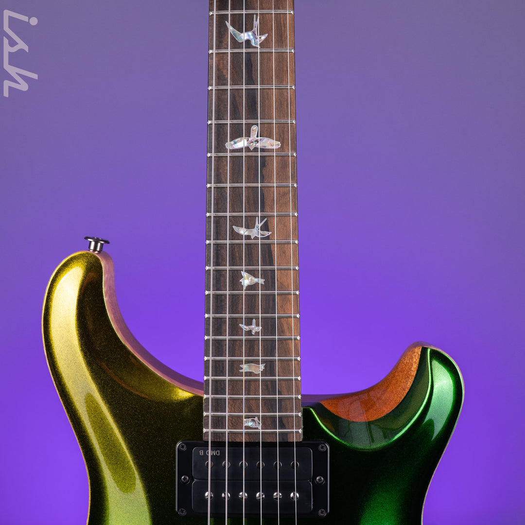 PRS Wood Library Custom 24-08 Gold Green Blue Colorshift Custom Color
