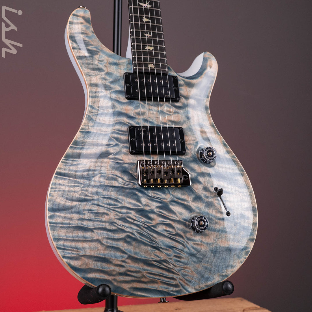 PRS Custom 24 Quilt Artist 1-Piece Top Indigo with White Back