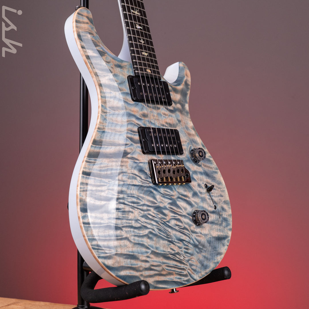 PRS Custom 24 Quilt Artist 1-Piece Top Indigo with White Back