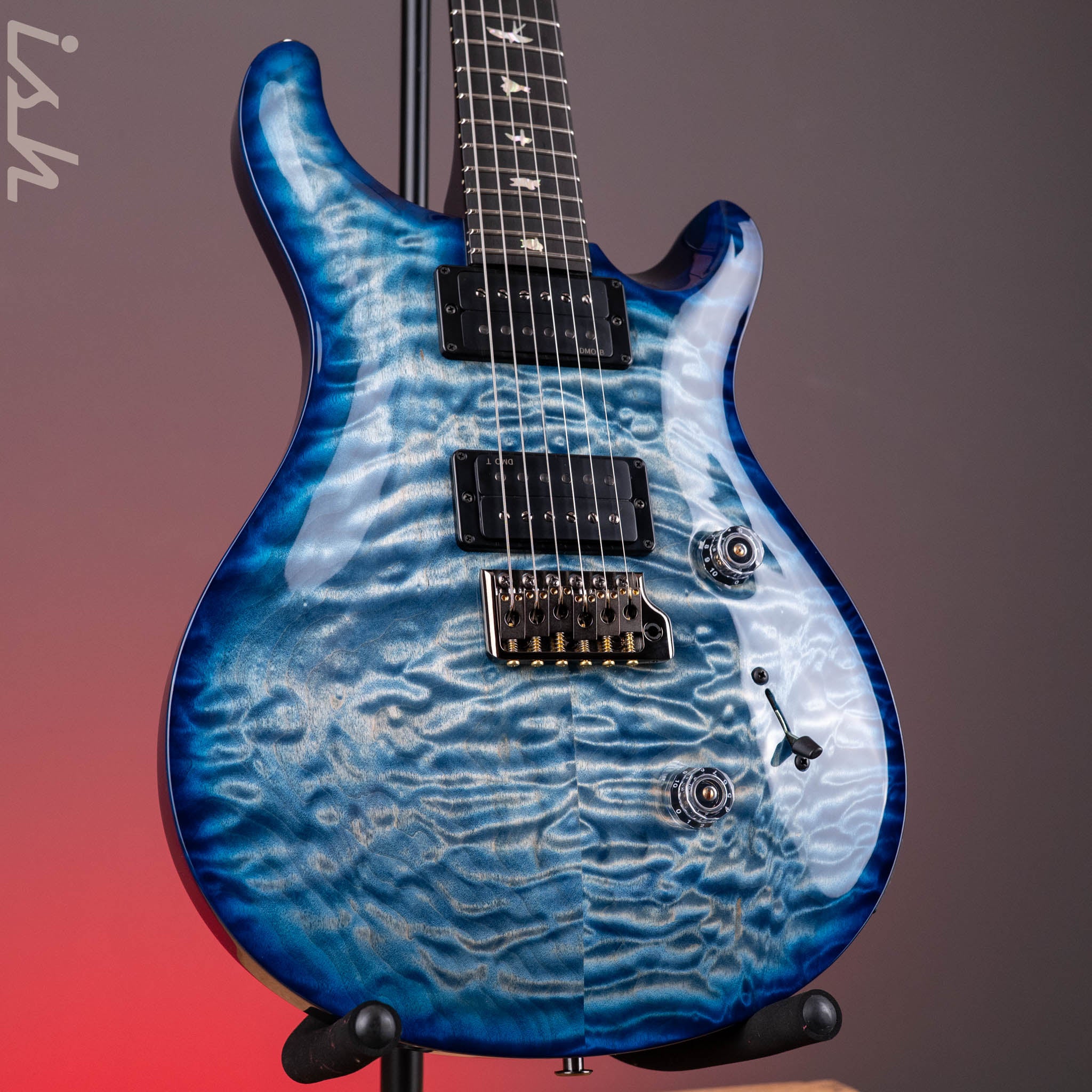 PRS Custom 24 Artist Quilt Maple Top Indigo Blue Burst – Ish Guitars