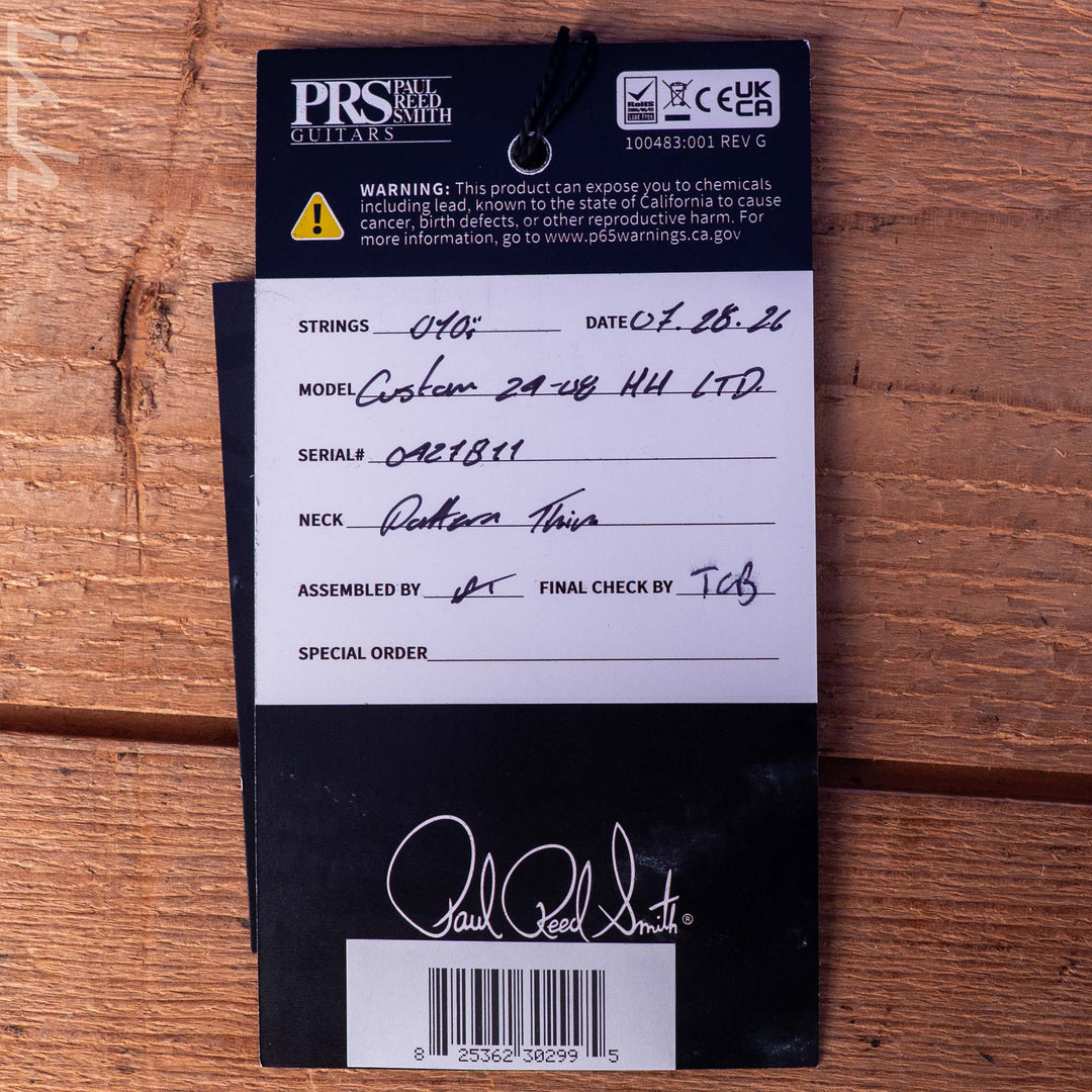 PRS Wood Library Custom 24-08 10-Top DMO Salmon