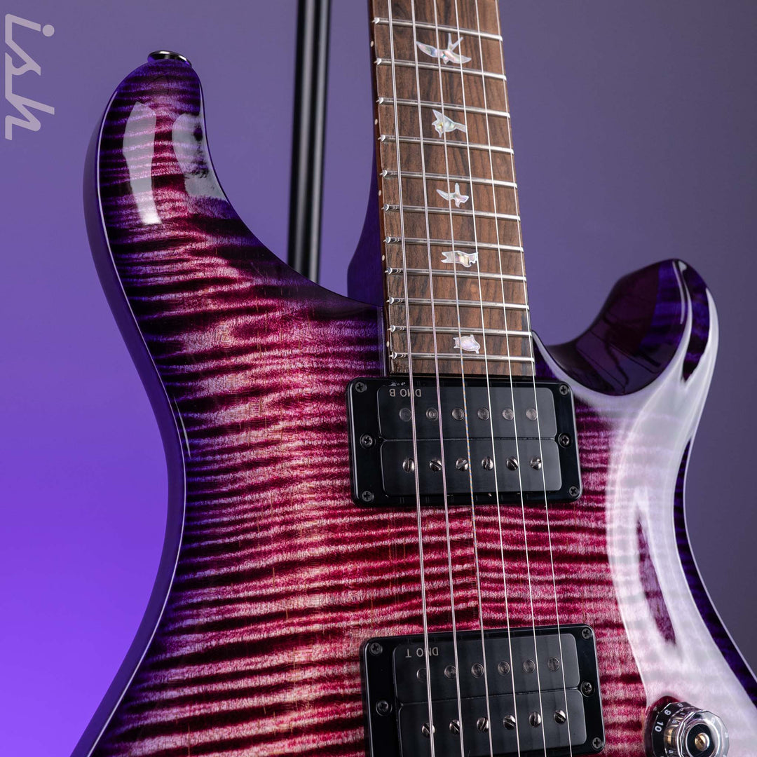 PRS Wood Library Custom 24-08 10-Top DMO Pomegranate Purple Burst Sprayer&