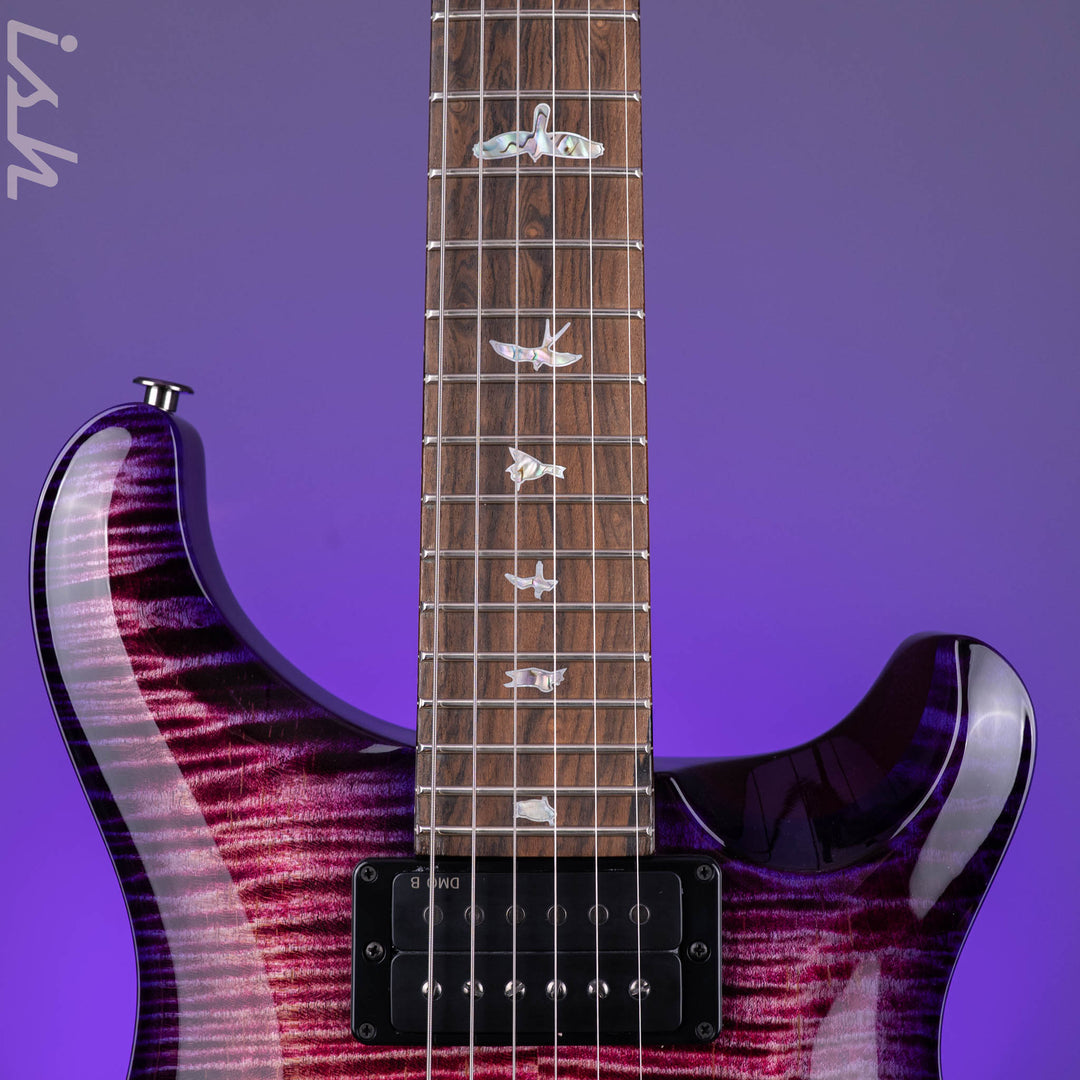 PRS Wood Library Custom 24-08 10-Top DMO Pomegranate Purple Burst Sprayer&