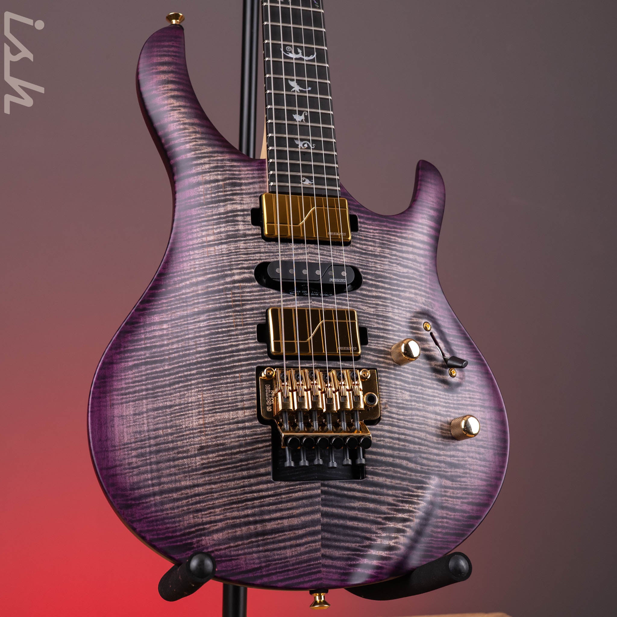 2026 PRS Herman Li Chleo Limited Edition Charcoal Purple Wraparound Burst