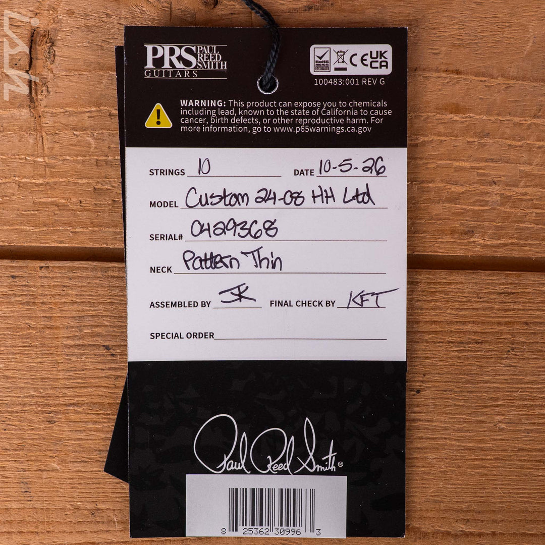 PRS Wood Library Custom 24-08 DMO Sprayer’s Choice Raspberry Purpleburst