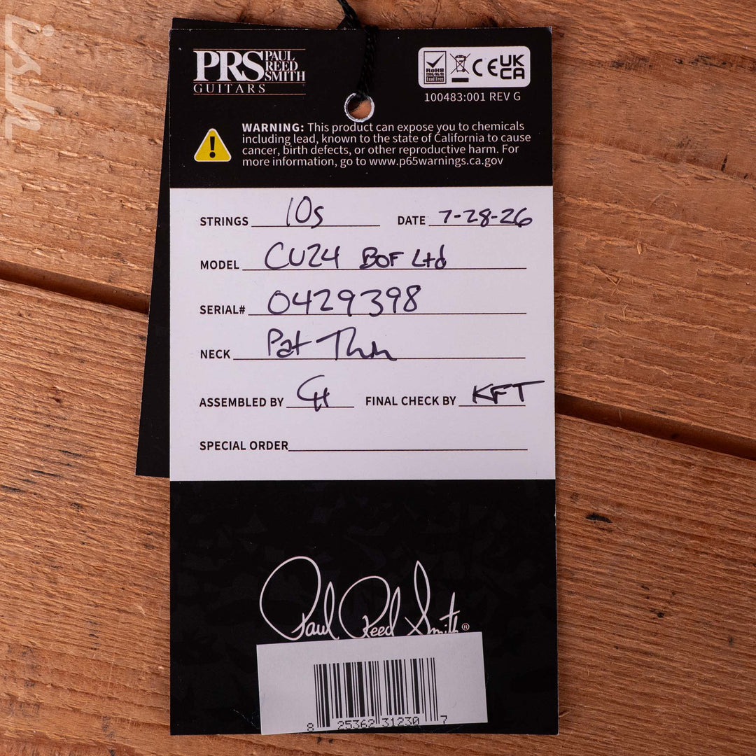 PRS Custom 24 “Birds of a Feather” Limited Edition Charcoal Microburst