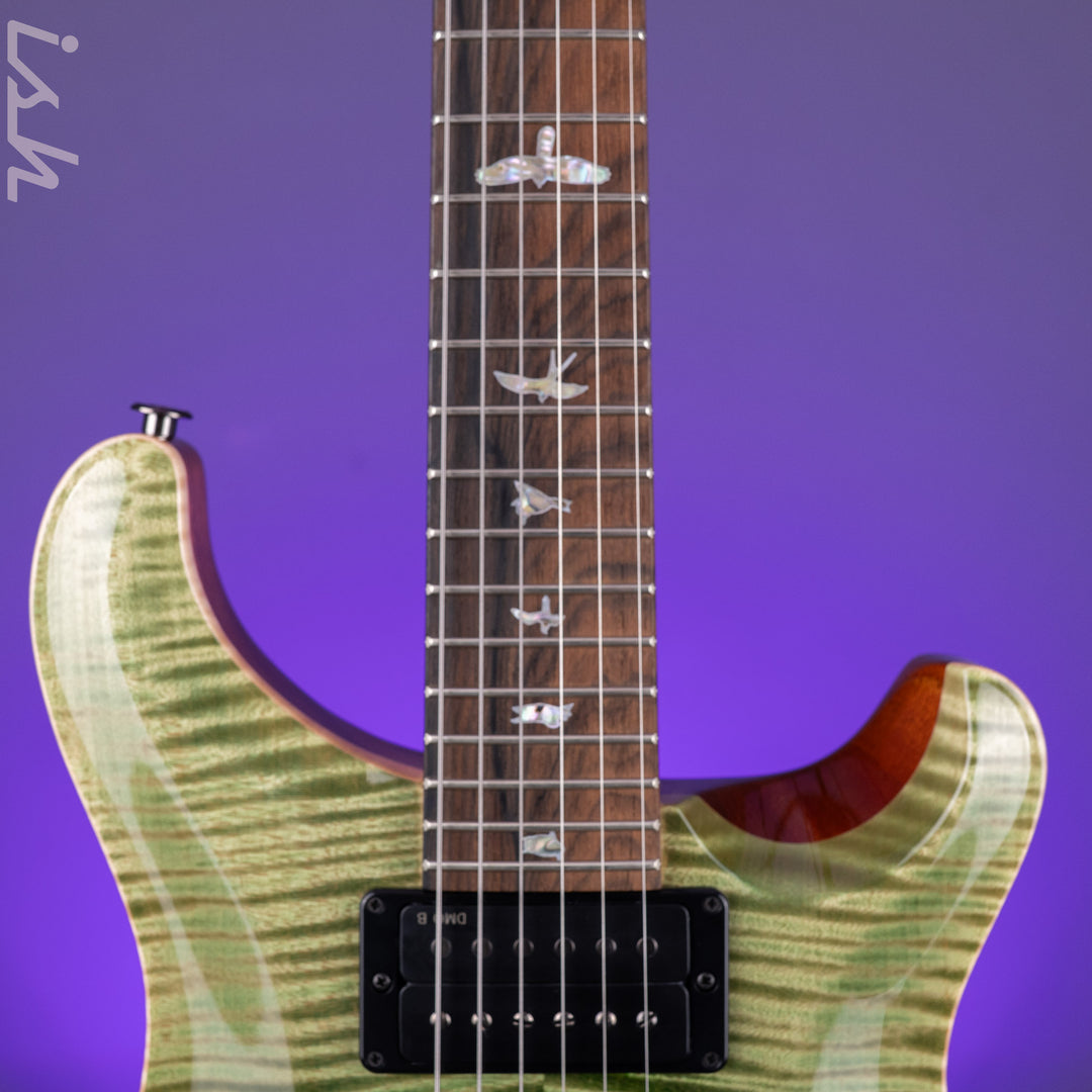 PRS Wood Library Custom 24-08 10-Top DMO Key Lime Sprayer&