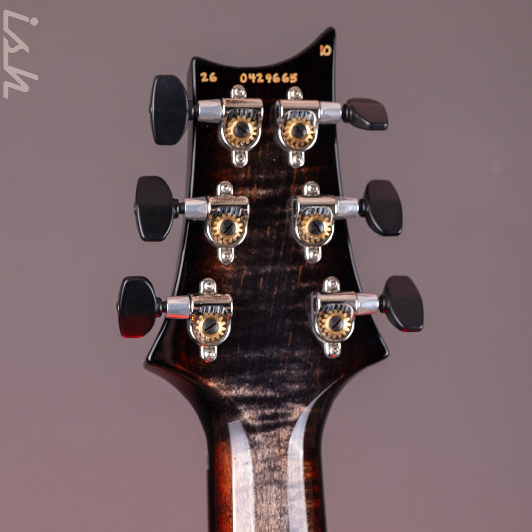 PRS Wood Library Custom 24 Stoptail Limited Edition 10-Top Charcoal Tri-Color Sunburst