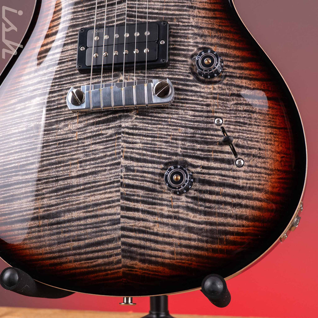 PRS Wood Library Custom 24 Stoptail Limited Edition 10-Top Charcoal Tri-Color Sunburst