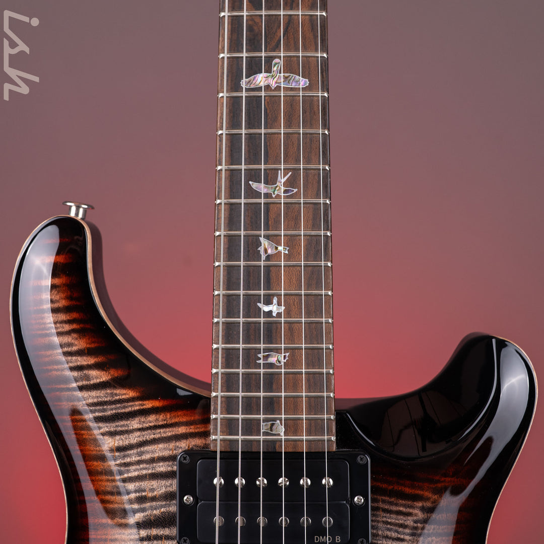 PRS Wood Library Custom 24 Stoptail Limited Edition 10-Top Charcoal Tri-Color Sunburst