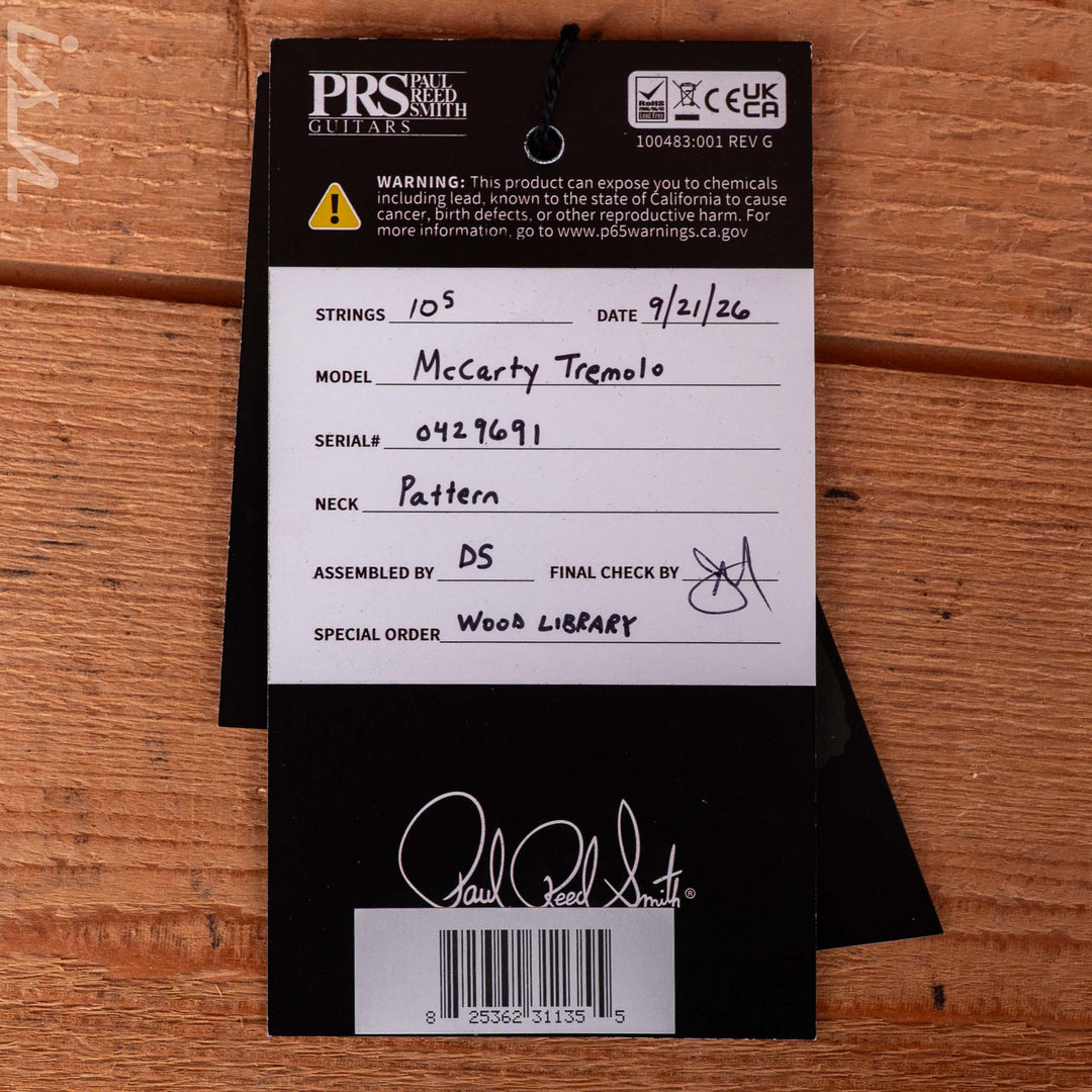 PRS Wood Library McCarty Tremolo 10-Top &