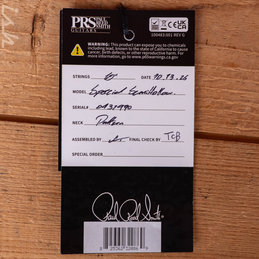 PRS Wood Library Special Semi-Hollow Flame Maple Artist Top Fuschia Peachburst