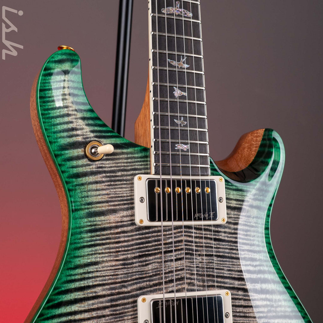 PRS Wood Library McCarty 594 Tremolo 10-Top Charcoal w/ Green Burst