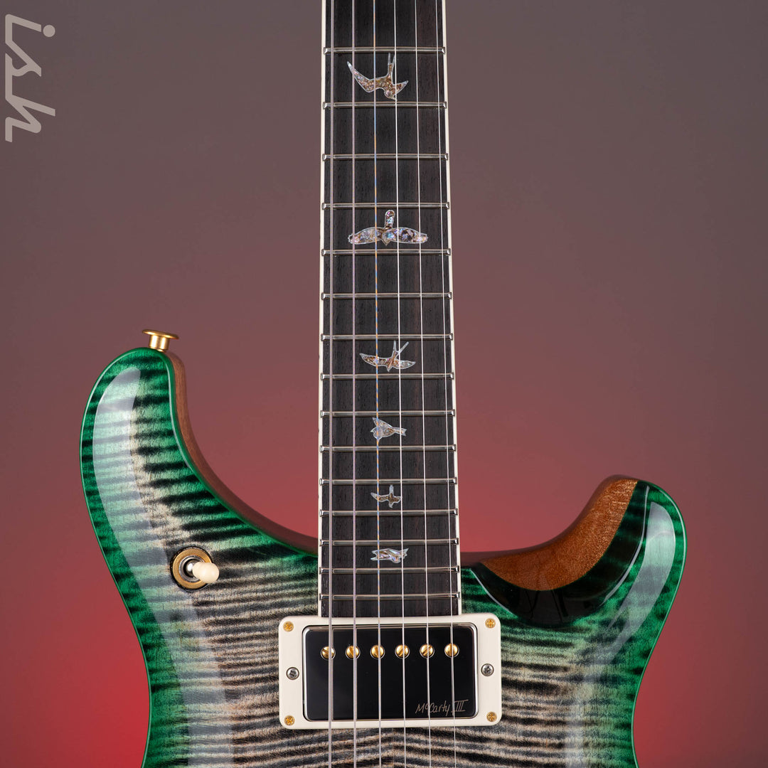 PRS Wood Library McCarty 594 Tremolo 10-Top Charcoal w/ Green Burst