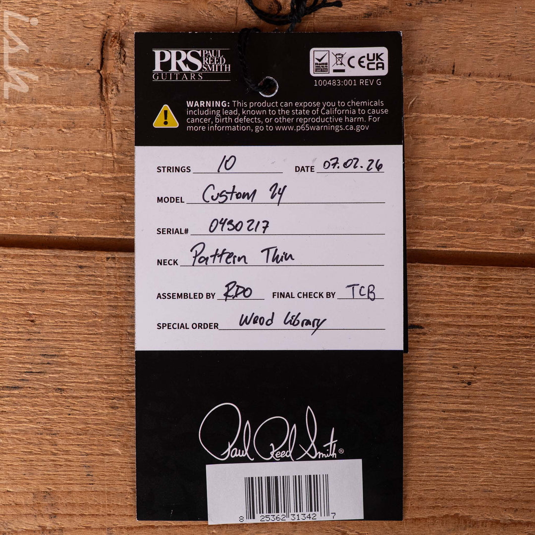 PRS Wood Library Custom 24 10-Top Quilt Amaretto Fade Ish 15th Anniversary