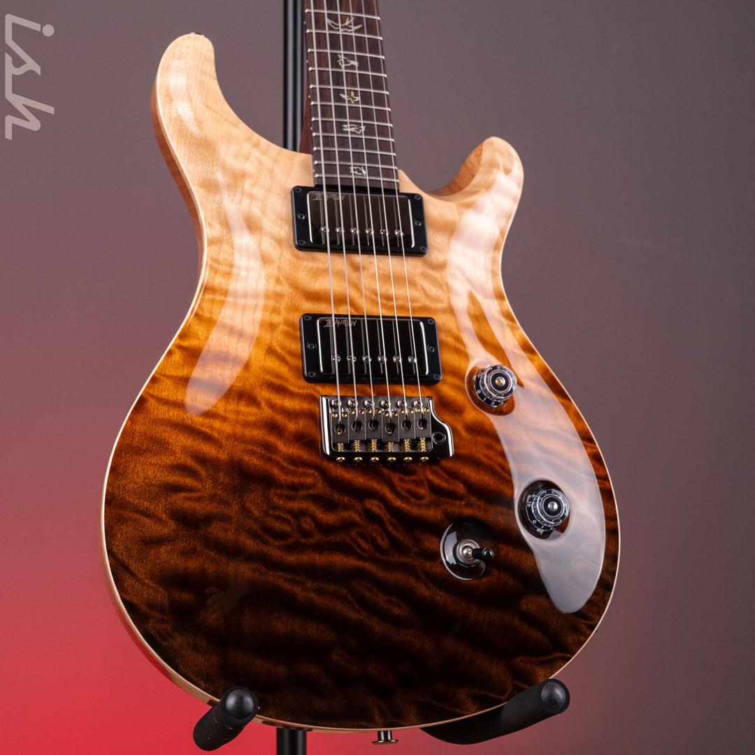 PRS Wood Library Custom 24 One-Piece 10-Top Quilt Amaretto Fade Ish 15th Anniversary