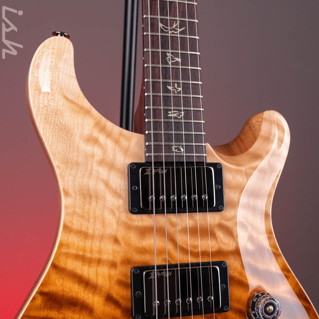 PRS Wood Library Custom 24 One-Piece 10-Top Quilt Amaretto Fade Ish 15th Anniversary