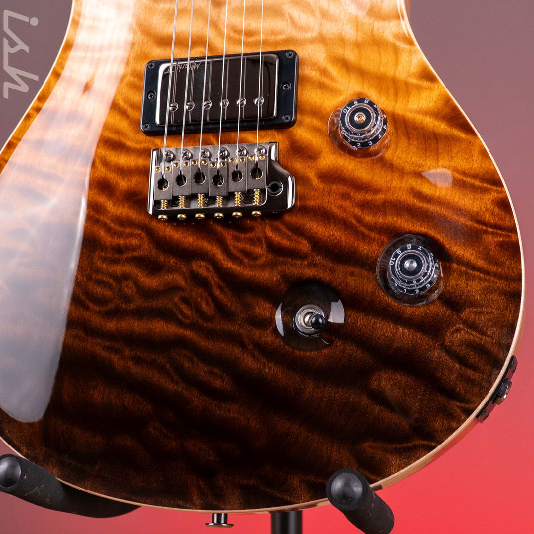 PRS Wood Library Custom 24 One-Piece 10-Top Quilt Amaretto Fade Ish 15th Anniversary