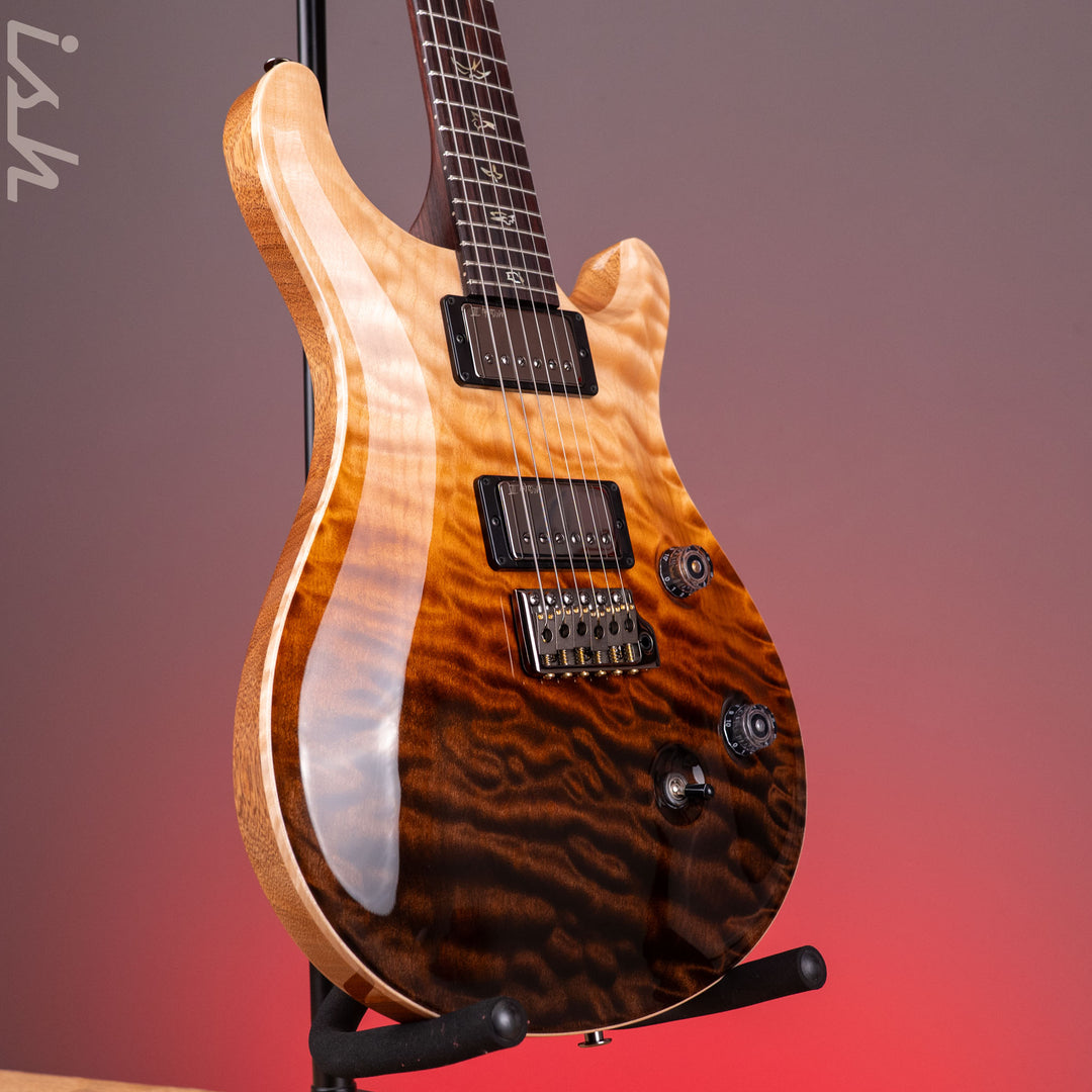 PRS Wood Library Custom 24 One-Piece 10-Top Quilt Amaretto Fade Ish 15th Anniversary