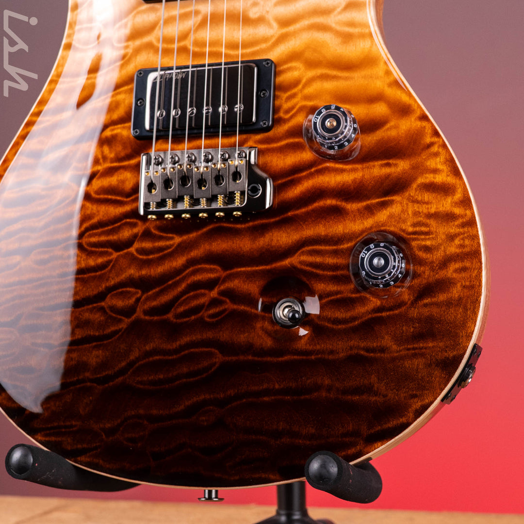 PRS Wood Library Custom 24 One-Piece 10-Top Quilt Amaretto Fade Ish 15th Anniversary