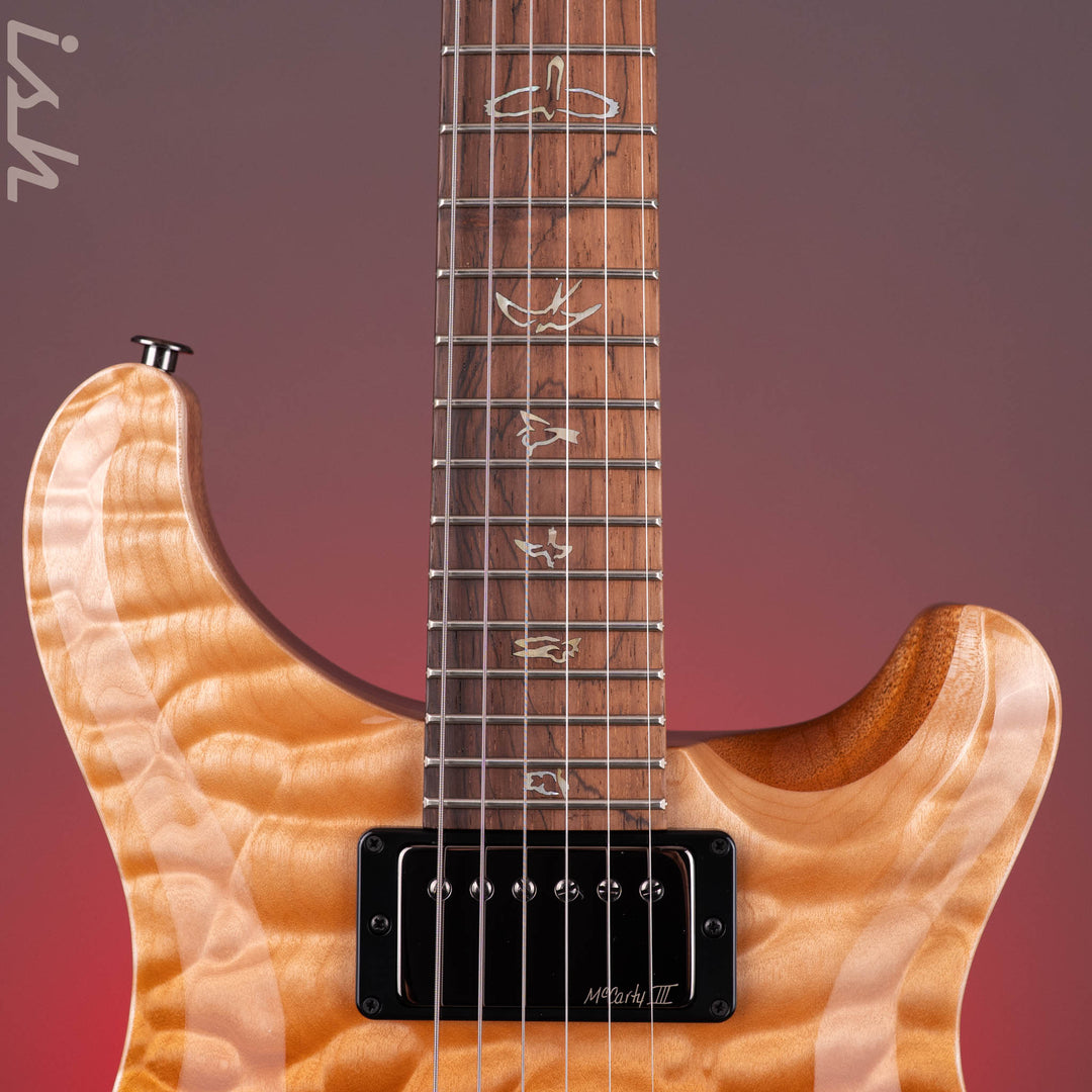 PRS Wood Library Custom 24 One-Piece 10-Top Quilt Amaretto Fade Ish 15th Anniversary