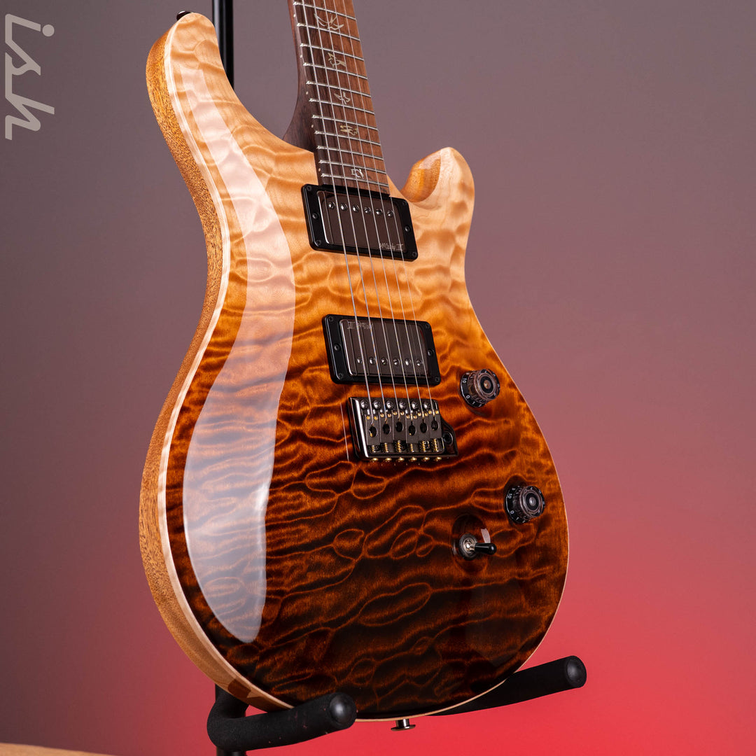 PRS Wood Library Custom 24 One-Piece 10-Top Quilt Amaretto Fade Ish 15th Anniversary