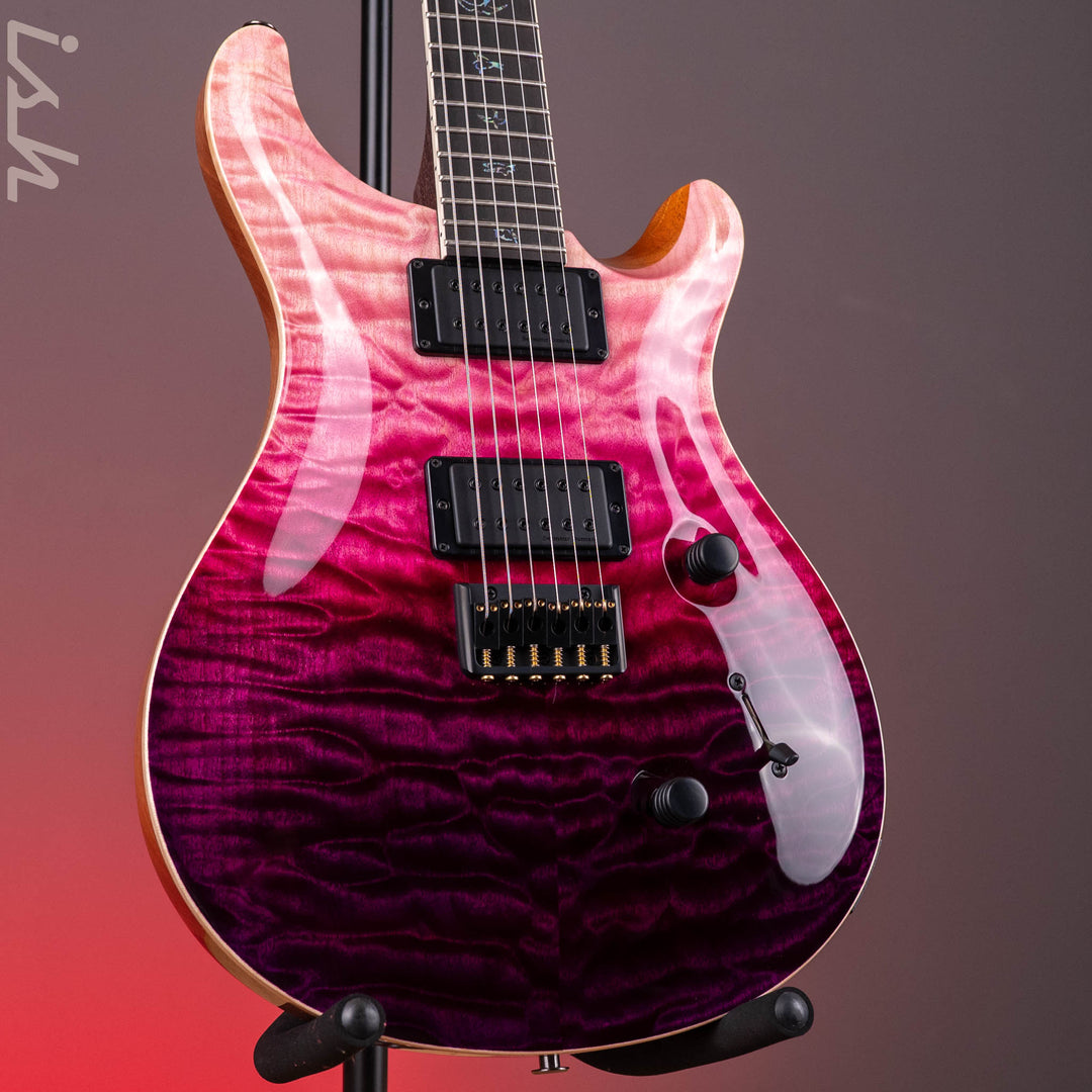 PRS Wood Library Mark Holcomb 10-Top Quilt Midnight Orchid Fade Ish 15th Anniversary