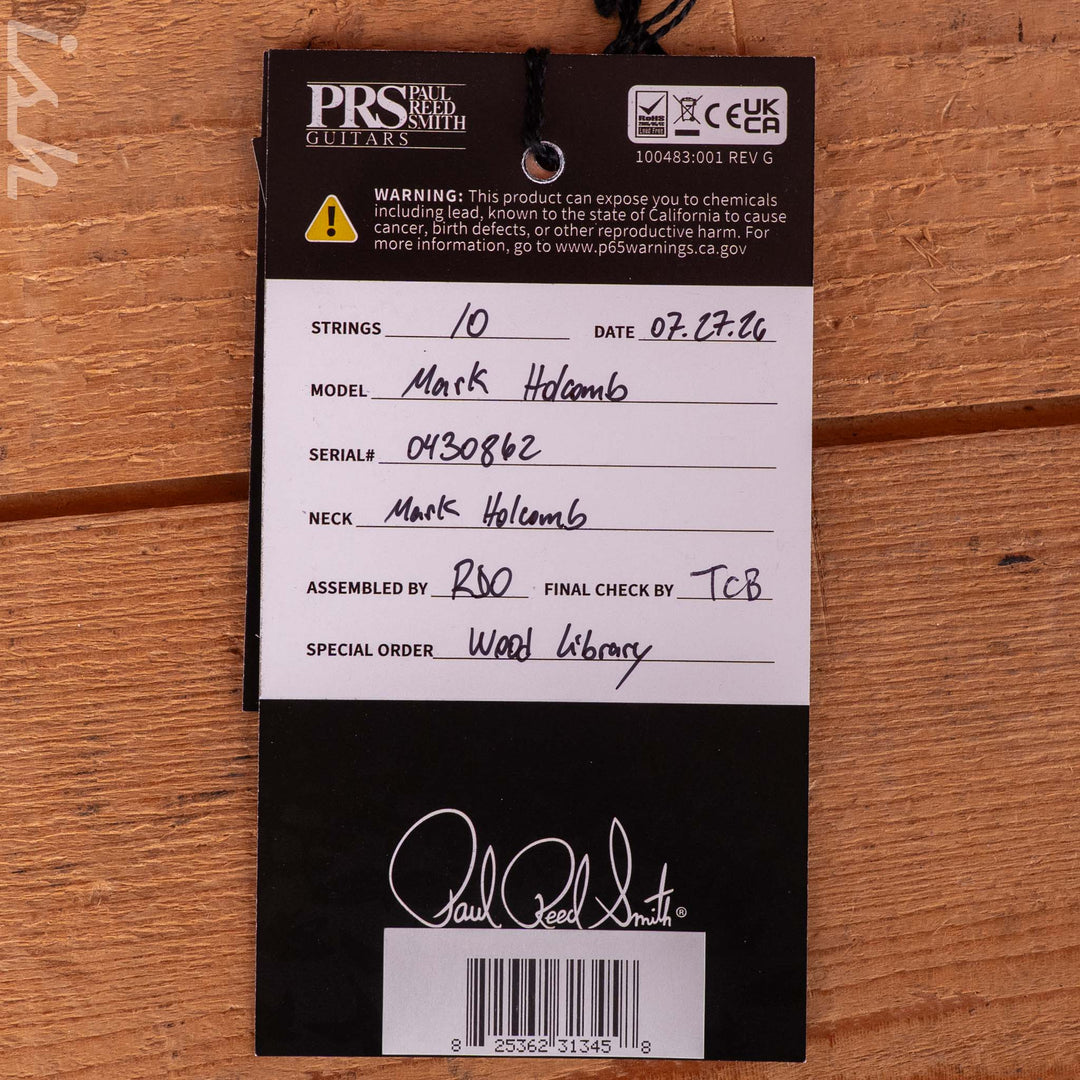 PRS Wood Library Mark Holcomb 10-Top Quilt Midnight Orchid Fade Ish 15th Anniversary