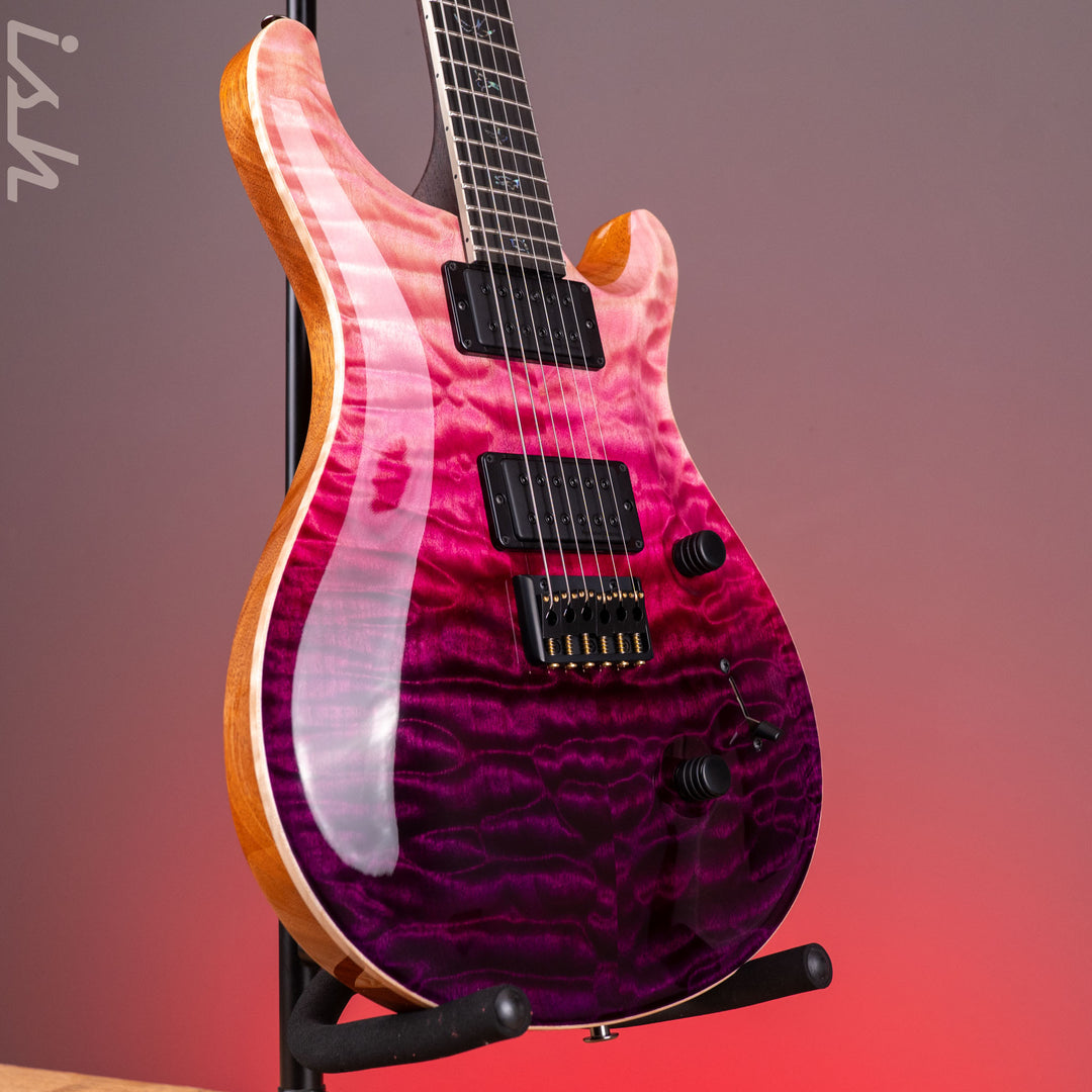 PRS Wood Library Mark Holcomb 10-Top Quilt Midnight Orchid Fade Ish 15th Anniversary