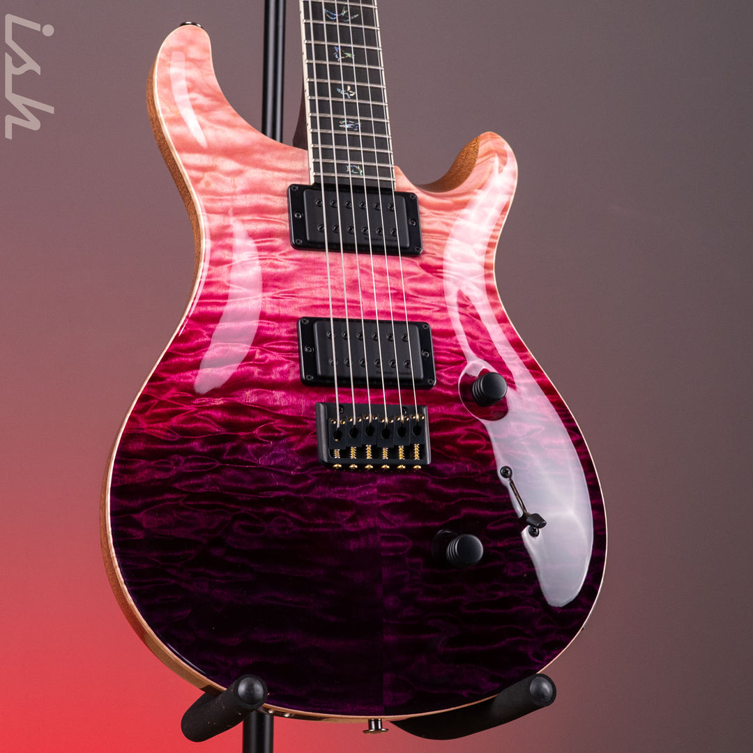 PRS Wood Library Mark Holcomb 10-Top Quilt Midnight Orchid Fade Ish 15th Anniversary