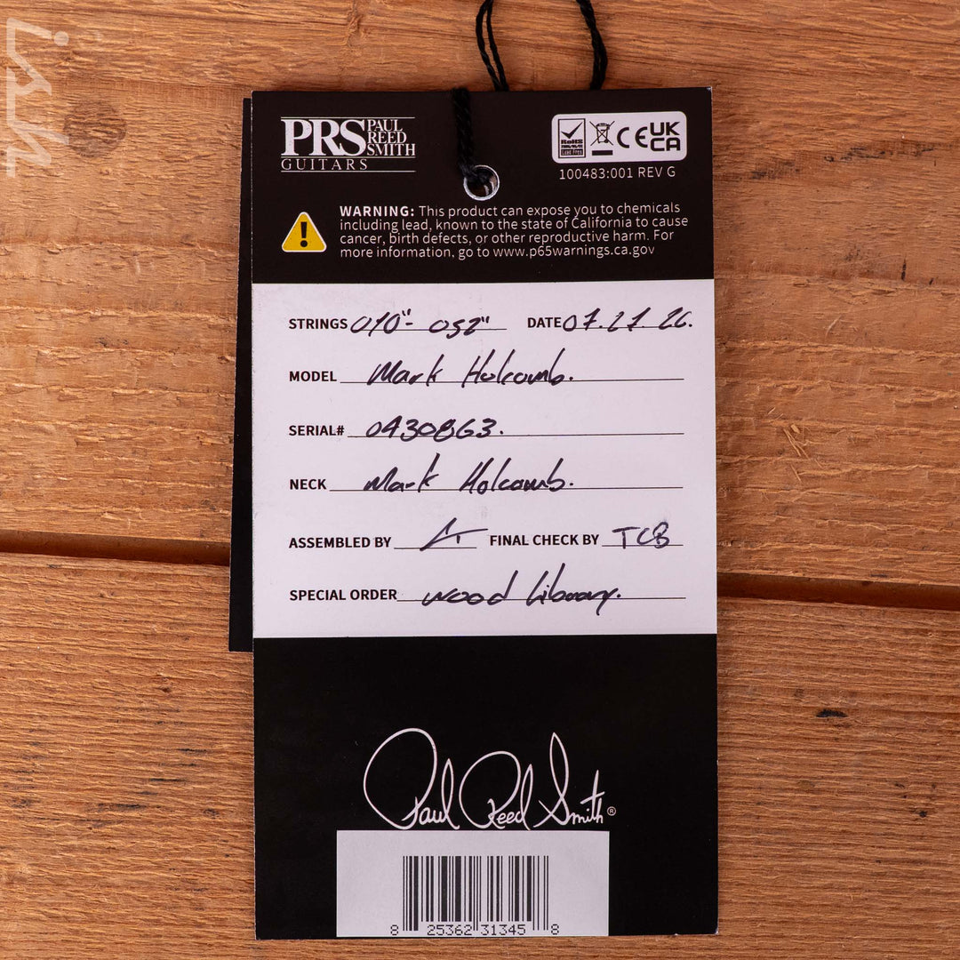 PRS Wood Library Mark Holcomb 10-Top Quilt Midnight Orchid Fade Ish 15th Anniversary