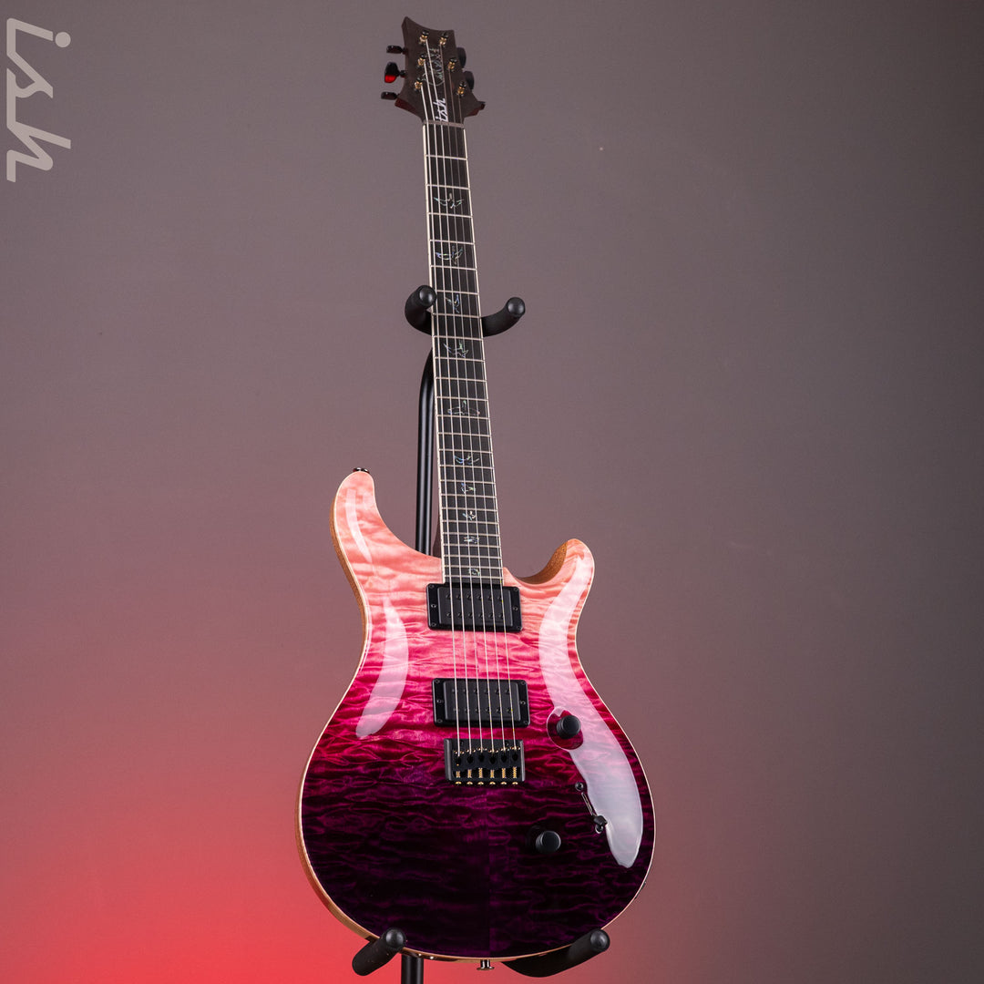 PRS Wood Library Mark Holcomb 10-Top Quilt Midnight Orchid Fade Ish 15th Anniversary