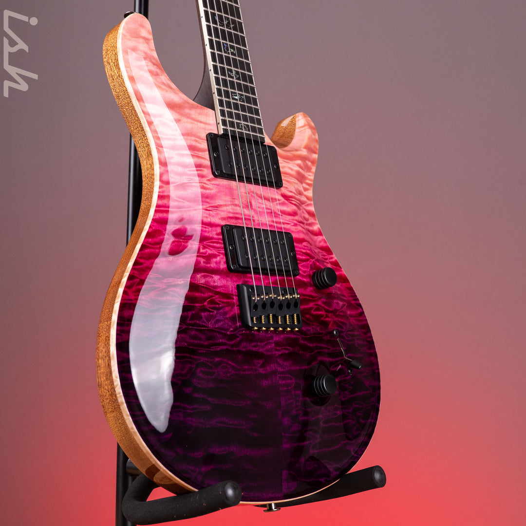 PRS Wood Library Mark Holcomb 10-Top Quilt Midnight Orchid Fade Ish 15th Anniversary