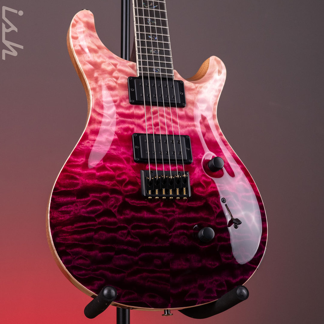 PRS Wood Library Mark Holcomb 10-Top Quilt Midnight Orchid Fade Ish 15th Anniversary