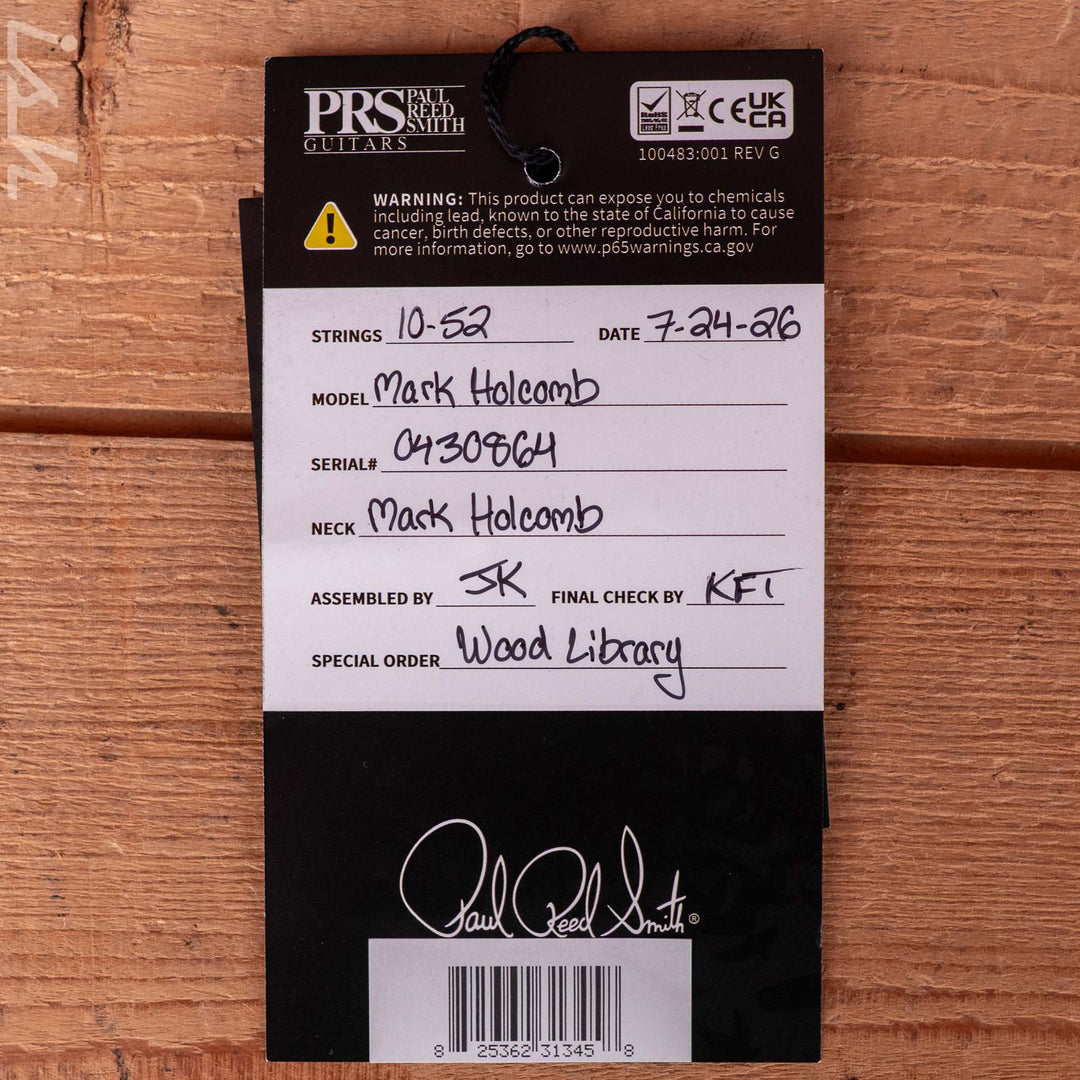 PRS Wood Library Mark Holcomb 10-Top Quilt Midnight Orchid Fade Ish 15th Anniversary