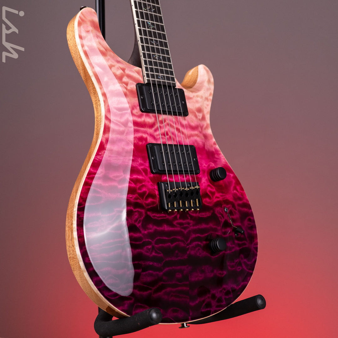 PRS Wood Library Mark Holcomb 10-Top Quilt Midnight Orchid Fade Ish 15th Anniversary