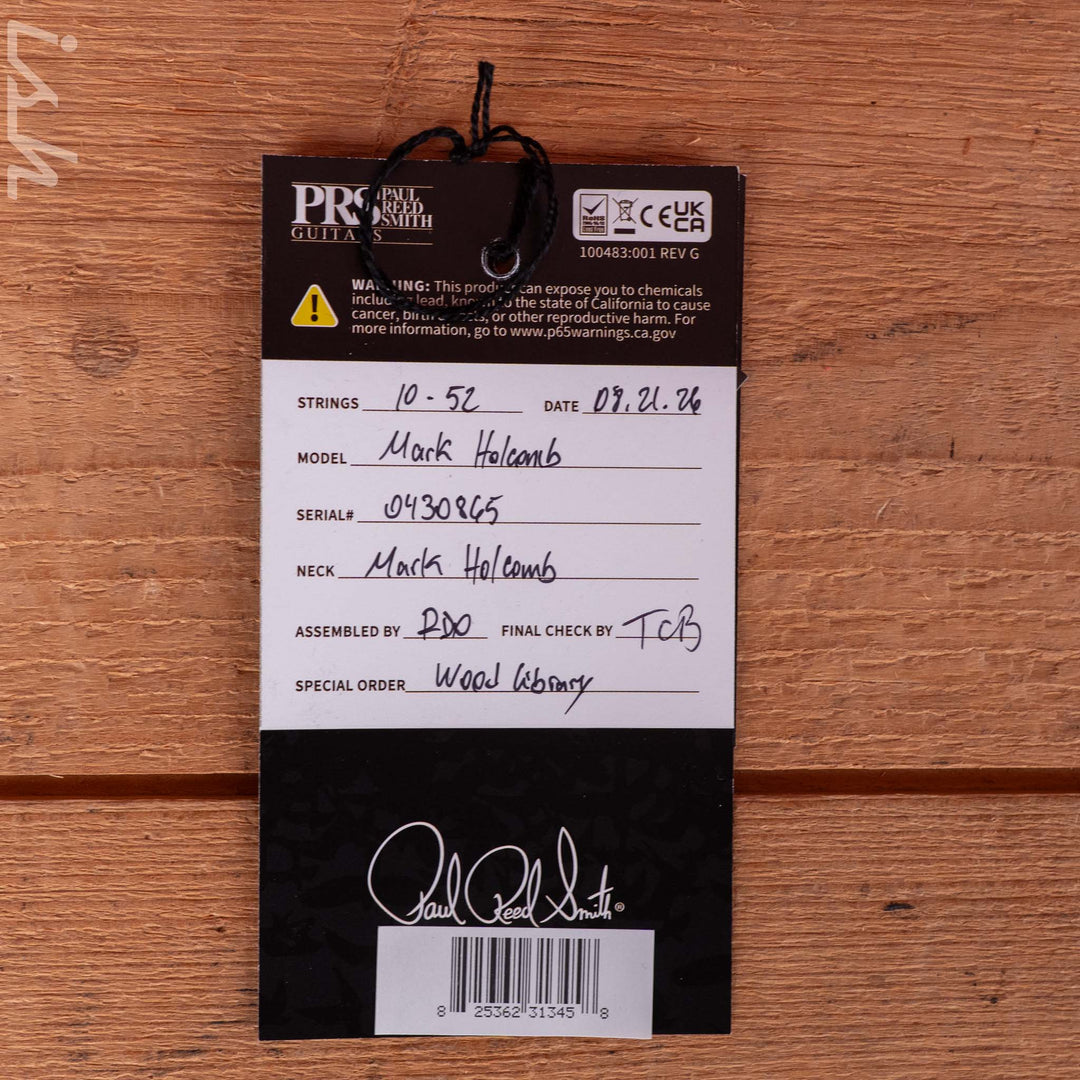 PRS Wood Library Mark Holcomb 10-Top Quilt Midnight Orchid Fade Ish 15th Anniversary