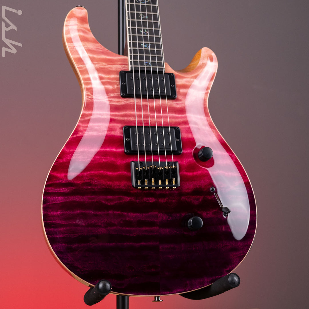 PRS Wood Library Mark Holcomb 10-Top Quilt Midnight Orchid Fade Ish 15th Anniversary
