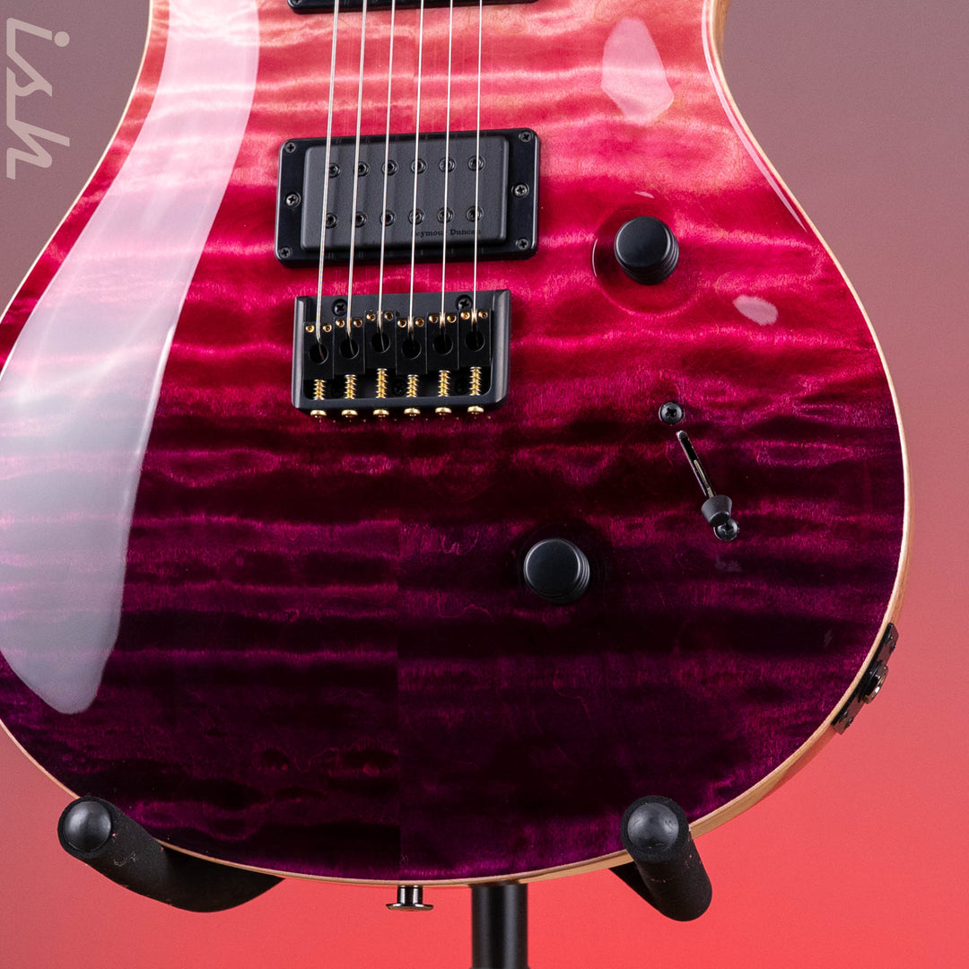 PRS Wood Library Mark Holcomb 10-Top Quilt Midnight Orchid Fade Ish 15th Anniversary